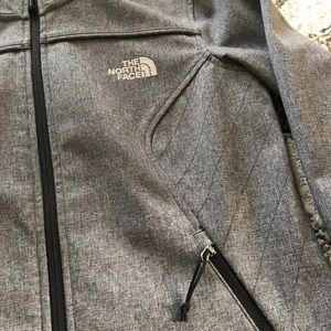 Grey TNF softshell jacket size small